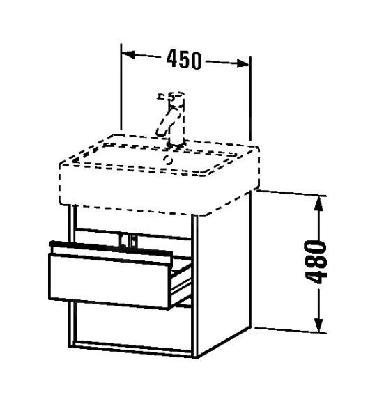 Duravit Ketho - Wastafel Onderkast 480x450x440 Mm, 2 Laden, Glanzend Wit KT663502222 2 Duravit Ketho - Wastafel Onderkast 480x450x440 Mm, 2 Laden, Glanzend Wit KT663502222 - Afbeelding 2