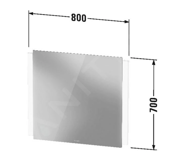 Duravit Ketho.2 - Spiegel Met LED-verlichting, 700x800x33 Mm K27072000000000 2 Duravit Ketho.2 - Spiegel Met LED-verlichting, 700x800x33 Mm K27072000000000 - Afbeelding 2