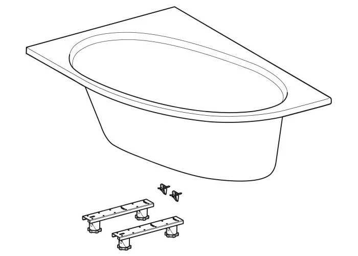 Geberit Selnova - Hoekbad 1600x1000x466 Mm, Links, Wit 554.274.01.1 3 Geberit Selnova - Hoekbad 1600x1000x466 Mm, Links, Wit 554.274.01.1 - Afbeelding 3