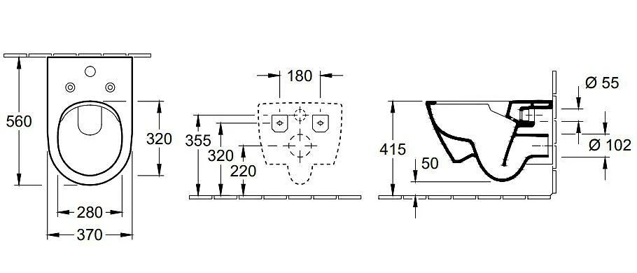 Villeroy & Boch Subway 2.0 - Wandcloset Met Diepspoel, AntiBac, Met CeramicPlus, Alpine Wit 5614A1T2 2 Villeroy & Boch Subway 2.0 - Wandcloset Met Diepspoel, AntiBac, Met CeramicPlus, Alpine Wit 5614A1T2 - Afbeelding 2