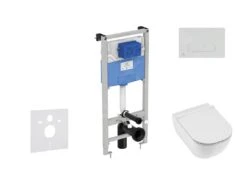 Ideal Standard ProSys - Toiletset- Inbouwreservoir, Closet, WC-zitting Mio, Oleas M1 Bedieningsplaat, Rimless, SlowClose, Antibak, Chroom ProSys120M SP72