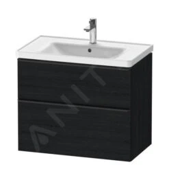Duravit D-Neo - Wastafelonderkast 784x625x452 Mm, 2 Laden, Black Oak DE435501616