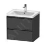 Duravit Ketho.2 - Wastafelkast 549x634x455 Mm, 2 Laden, Grafiet Mat K25282049490000