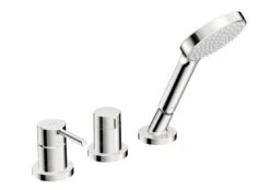 Hansa Vantis Style - Badrandmengkraan, 3-gats Installatie, Chroom 54709007