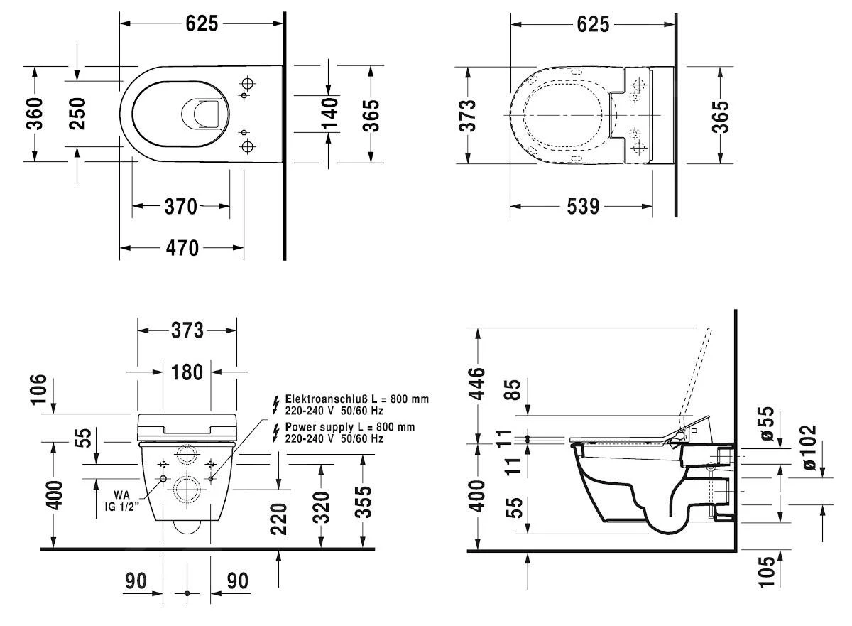 Duravit Darling New - Wandtoilet Voor SensoWash Bidetbril, Met HygieneGlaze, Alpine Wit 2544592000 2 Duravit Darling New - Wandtoilet Voor SensoWash Bidetbril, Met HygieneGlaze, Alpine Wit 2544592000 - Afbeelding 2