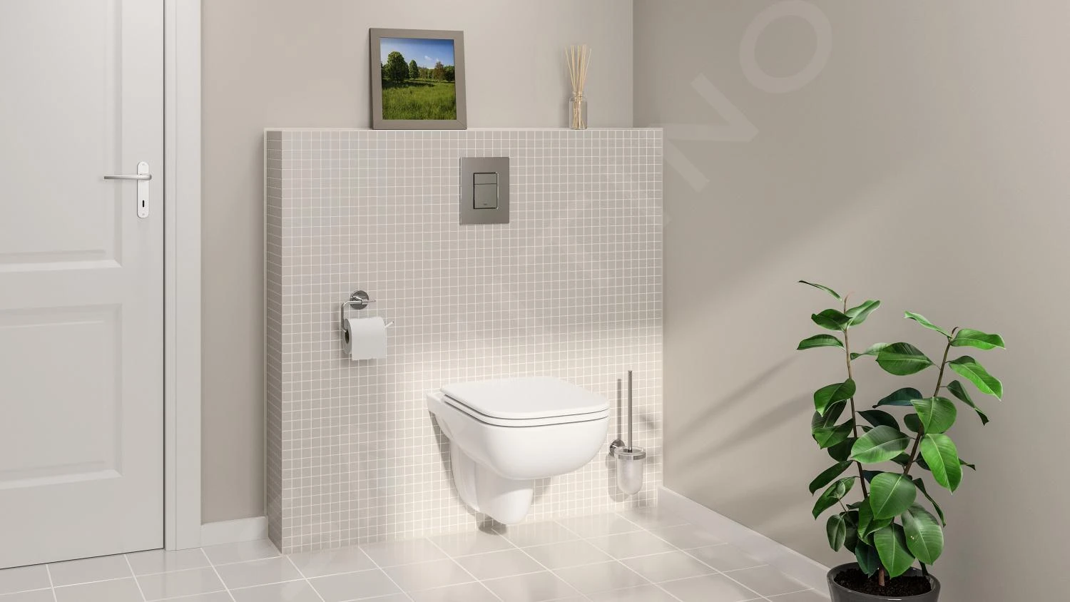 Grohe Solido - Voorwand Montageset, Edge Ceramic Toilet En Softclose Zitting, Even Bedieningsplaat, Chroom 39816000 9 Grohe Solido - Voorwand Montageset, Edge Ceramic Toilet En Softclose Zitting, Even Bedieningsplaat, Chroom 39816000 - Afbeelding 9