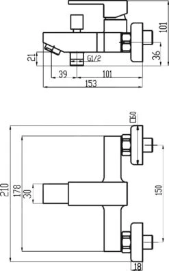 Novaservis Titania Cube - Opbouw Badkraan, Chroom 98820/1,0 -Badkamer Luxe b52709830fefdb5ad4fb5ee5