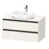Duravit Ketho.2 - Wastafelonderkast Met Uitsparing 568x1000x550 Mm, 2 Laden, Glanzend Wit K24896022220000