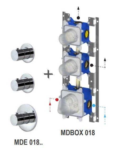 Paffoni Modular Box - Thermostatische Inbouwkraan, Voor 2 Uitgangen, Mat Wit MDE018BO 5 Paffoni Modular Box - Thermostatische Inbouwkraan, Voor 2 Uitgangen, Mat Wit MDE018BO - Afbeelding 5