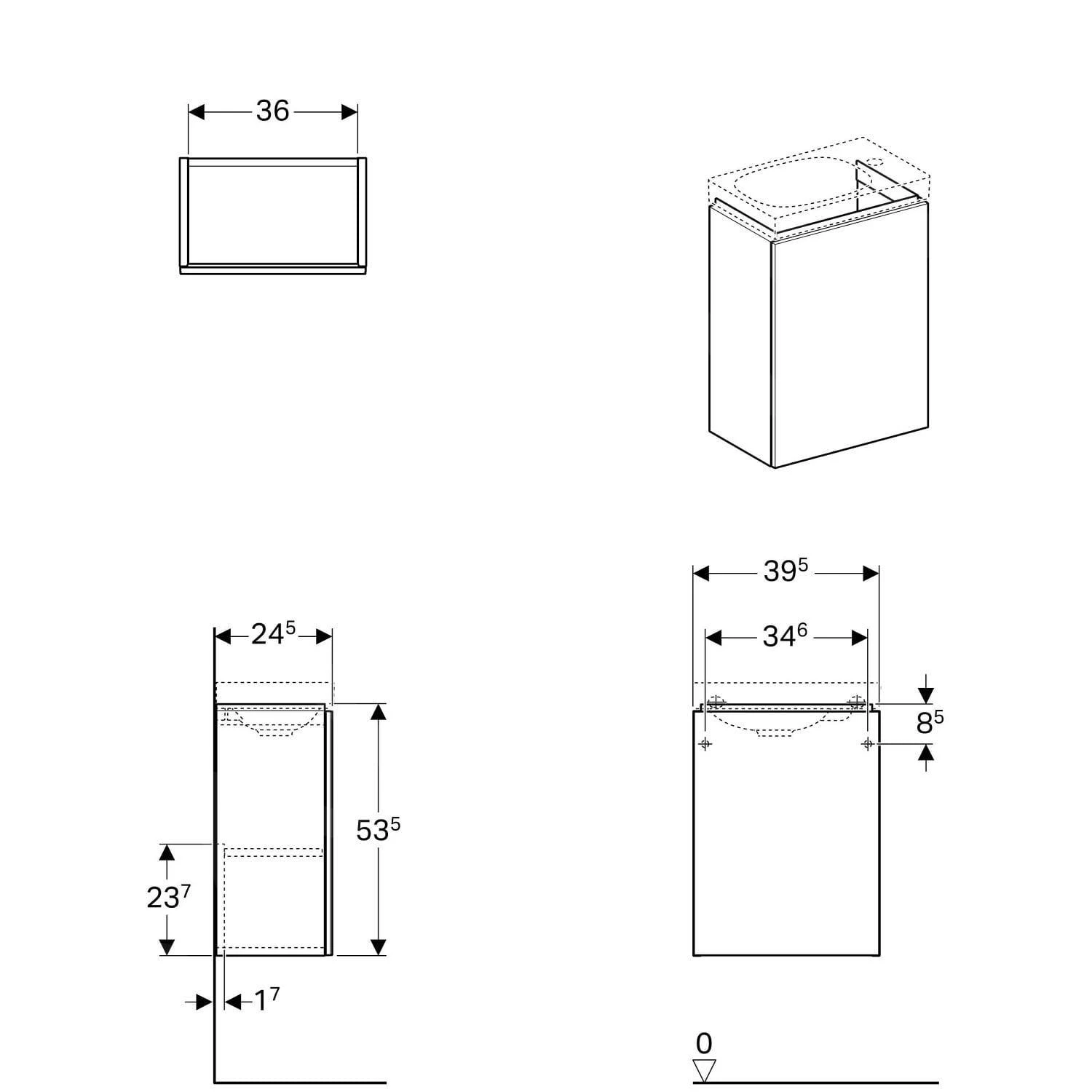 Geberit Acanto - Fontein Onderkast 400 Mm, Zwart 500.607.16.1 2 Geberit Acanto - Fontein Onderkast 400 Mm, Zwart 500.607.16.1 - Afbeelding 2