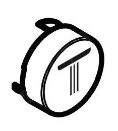 Hansgrohe Toebehoren - Select-knop Rain, Klein, Wit 92572450