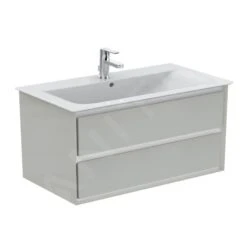 Ideal Standard Connect Air - Wastafelonderkast 1000x440x517 Mm, Glanzend Lichtgrijs/wit Mat E0821EQ