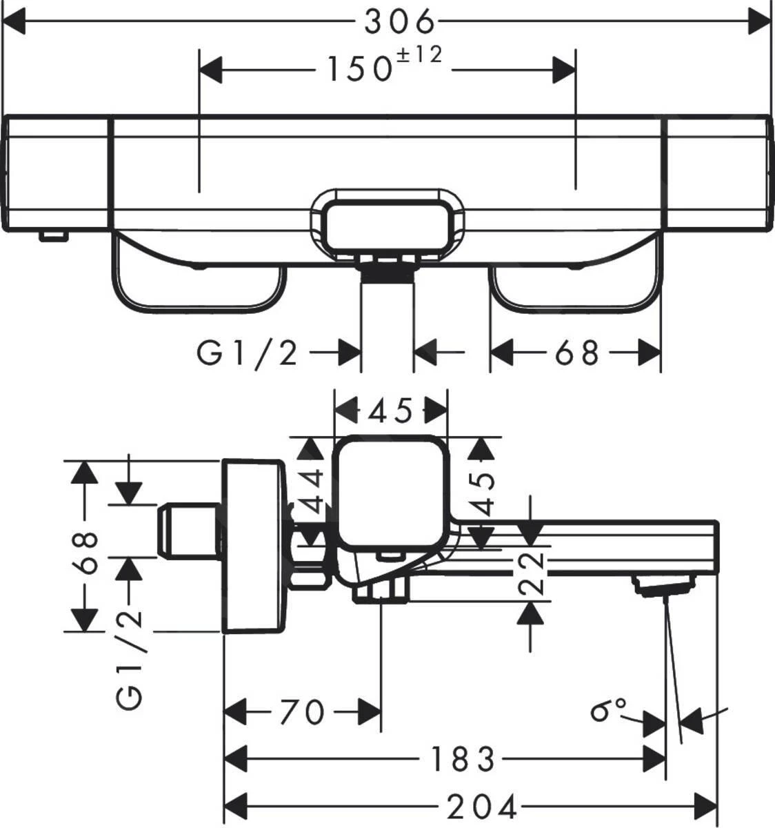 Hansgrohe Ecostat E - Badthermostaat, Chroom 15774000 2 Hansgrohe Ecostat E - Badthermostaat, Chroom 15774000 - Afbeelding 2