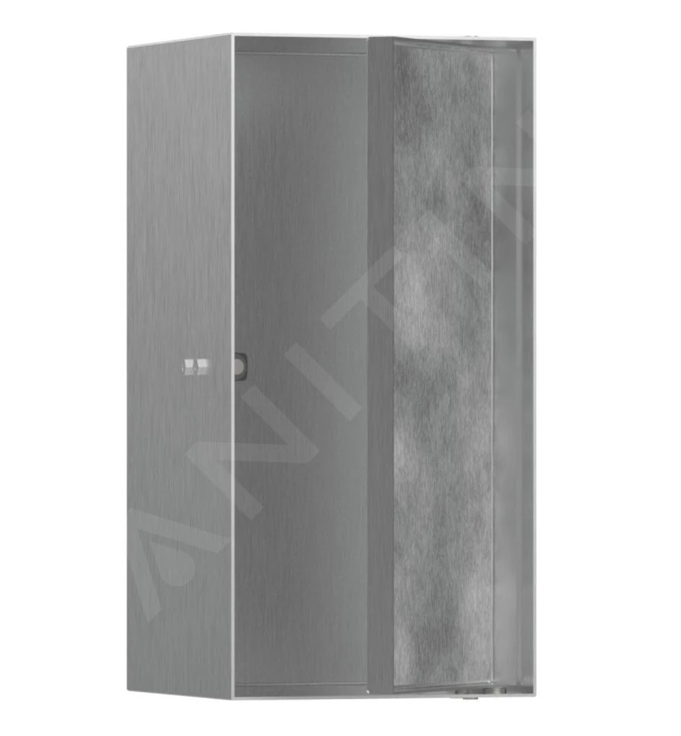 Hansgrohe XtraStoris Rock - Inbouwnis, Met Deur, 300x150x140 Mm, Geborsteld Rvs 56088800 1 Hansgrohe XtraStoris Rock - Inbouwnis, Met Deur, 300x150x140 Mm, Geborsteld Rvs 56088800