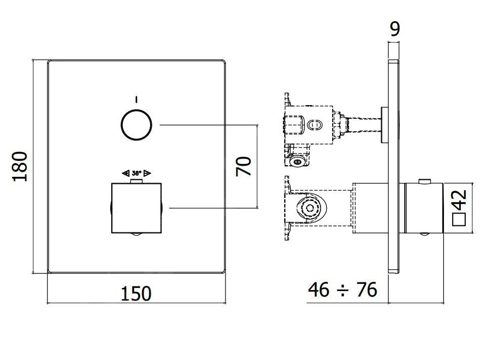 Paffoni Compact Box - Inbouw Thermostatische Douchekraan, Mat Wit CPT513BO 2 Paffoni Compact Box - Inbouw Thermostatische Douchekraan, Mat Wit CPT513BO - Afbeelding 2