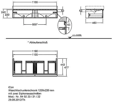 Geberit ICon - Wastafelonderkast Voor Dubbele Wastafel, 1190x240x477 Mm, Wit Glanzend 840220000 2 Geberit ICon - Wastafelonderkast Voor Dubbele Wastafel, 1190x240x477 Mm, Wit Glanzend 840220000 - Afbeelding 2