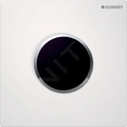 Geberit Spoelsystemen - Wc-besturing Met Elektronische Spoelactivering, Bedieningsplaat Type 10, Netvoeding, Wit/chroom 116.025.KJ.1