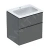 Geberit ICon - Wastafelkast Met Wastafel, 60x48x63 Cm, 2 Laden, KeraTect, Lava 502.331.JK.1