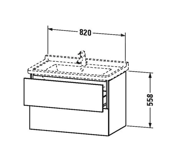 Duravit L-Cube - Wastafelonderkast 558x820x469 Mm, 2 Laden, Glanzend Wit LC626502222 2 Duravit L-Cube - Wastafelonderkast 558x820x469 Mm, 2 Laden, Glanzend Wit LC626502222 - Afbeelding 2