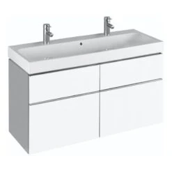 Geberit ICon - Onderkast Voor Dubbele Wastafel Met 4 Laden 1200 Mm, Mat Wit 841420000 -Badkamer Luxe ba5edd8068346974cf563ad7