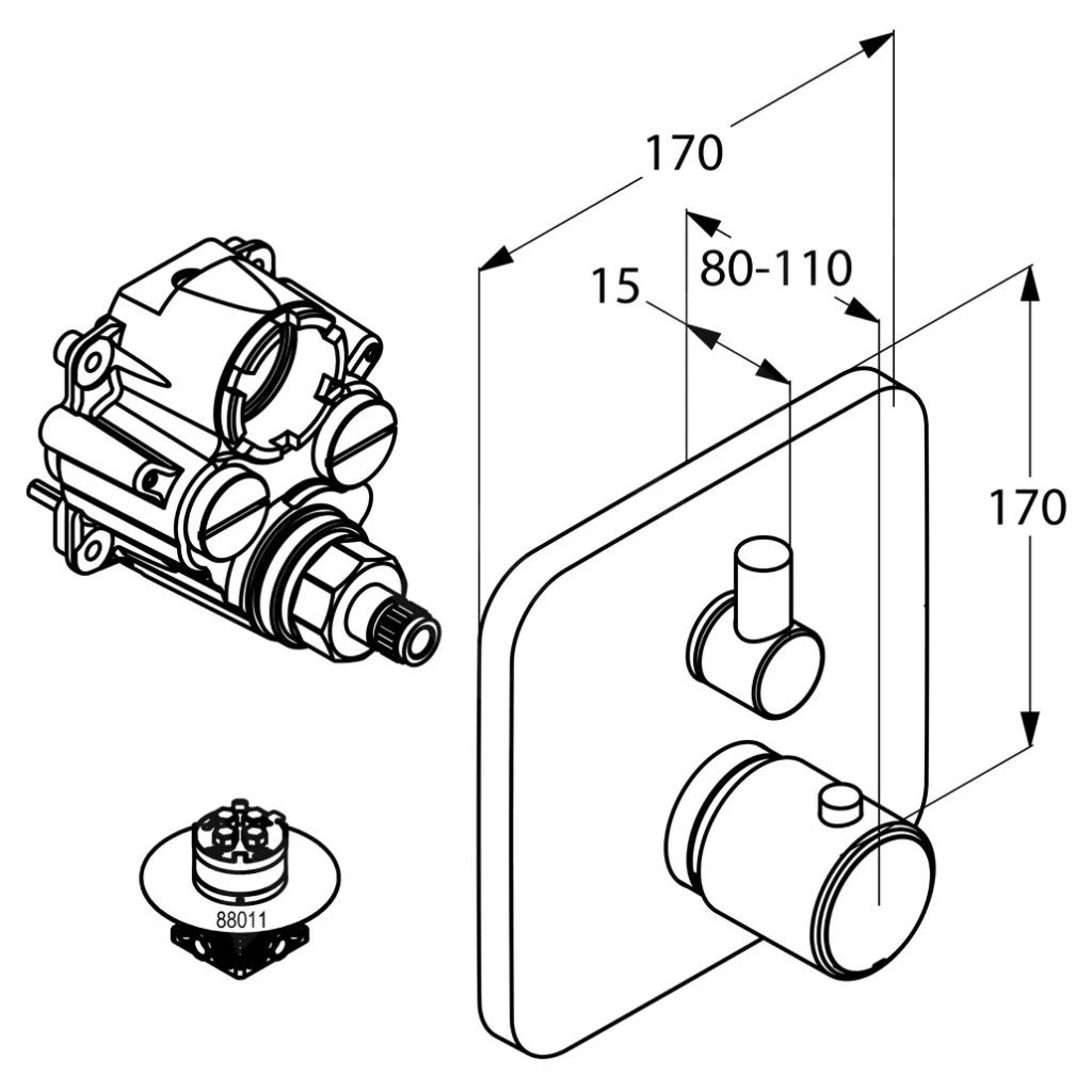 Kludi E2 - Afdekset Voor Douchethermostaat, Chroom 498350575 2 Kludi E2 - Afdekset Voor Douchethermostaat, Chroom 498350575 - Afbeelding 2