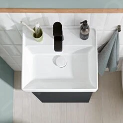 Villeroy & Boch Collaro - Wastafelkast, 410x546x344 Mm, 1 Deur, Scharnieren Links, Mat Zwart C00500PD -Badkamer Luxe bc2d6ab62cf67bfe4cafcad0