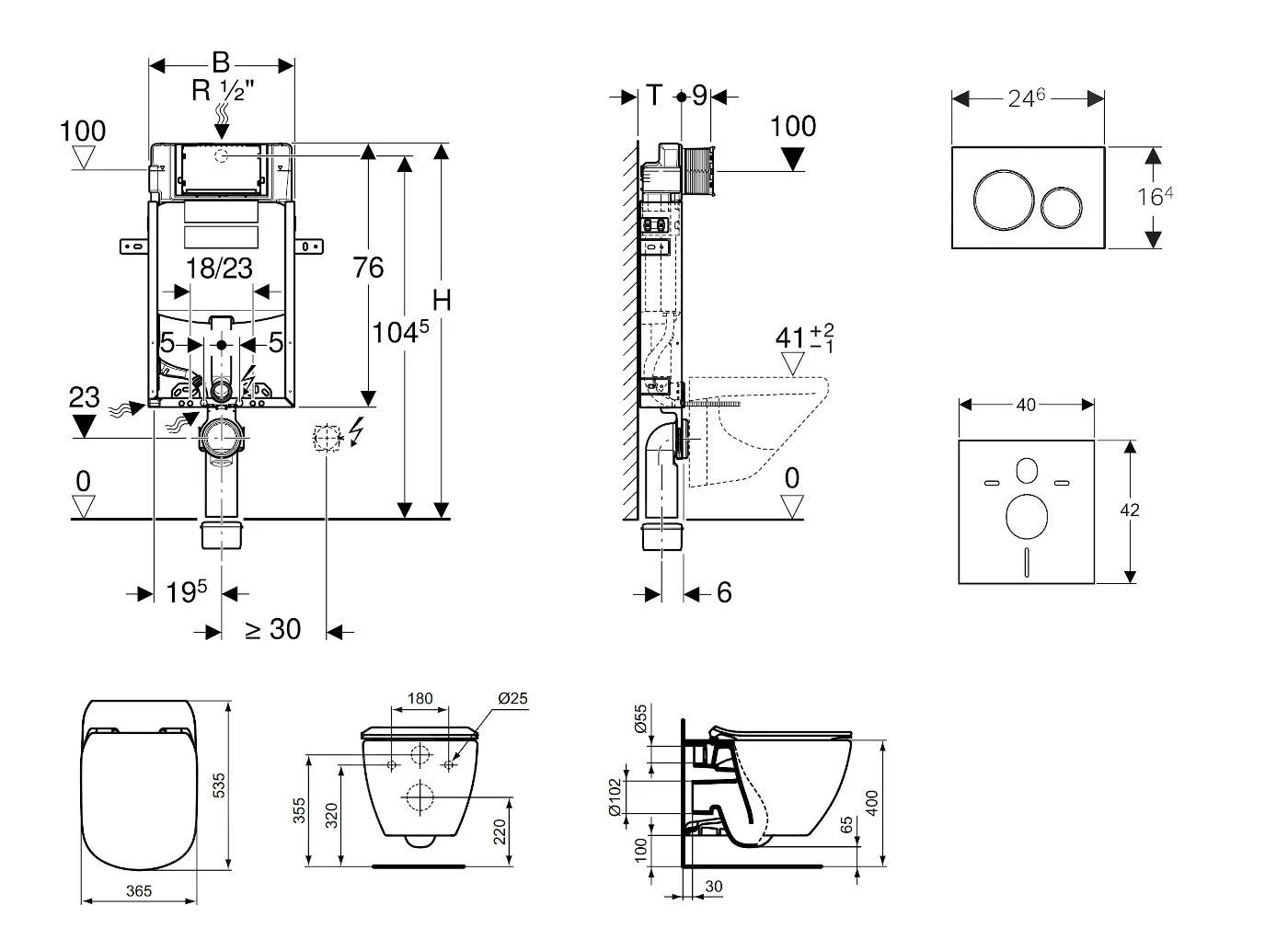 Geberit Kombifix - Inbouwreservoir Voor Hangend Toilet Met SIGMA20 Bedieningsknop, Wit/glanzend Chroom + Ideal Standard Tesi - Hangend Toilet En Wc-bril, Aquablade, SoftClose 110.302.00.5 NU4 2 Geberit Kombifix - Inbouwreservoir Voor Hangend Toilet Met SIGMA20 Bedieningsknop, Wit/glanzend Chroom + Ideal Standard Tesi - Hangend Toilet En Wc-bril, Aquablade, SoftClose 110.302.00.5 NU4 - Afbeelding 2