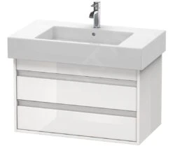 Duravit Ketho - Wastafelonderkast 480x800x455 Mm, 2 Laden, Glanzend Wit KT664002222