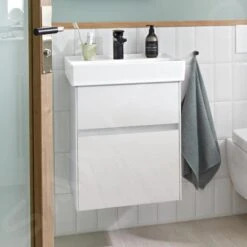 Villeroy & Boch Collaro - Wastafelonderkast, 460x546x374 Mm, 2 Lades, Glossy White C00600DH -Badkamer Luxe bd679fe8823b90328aeee29f