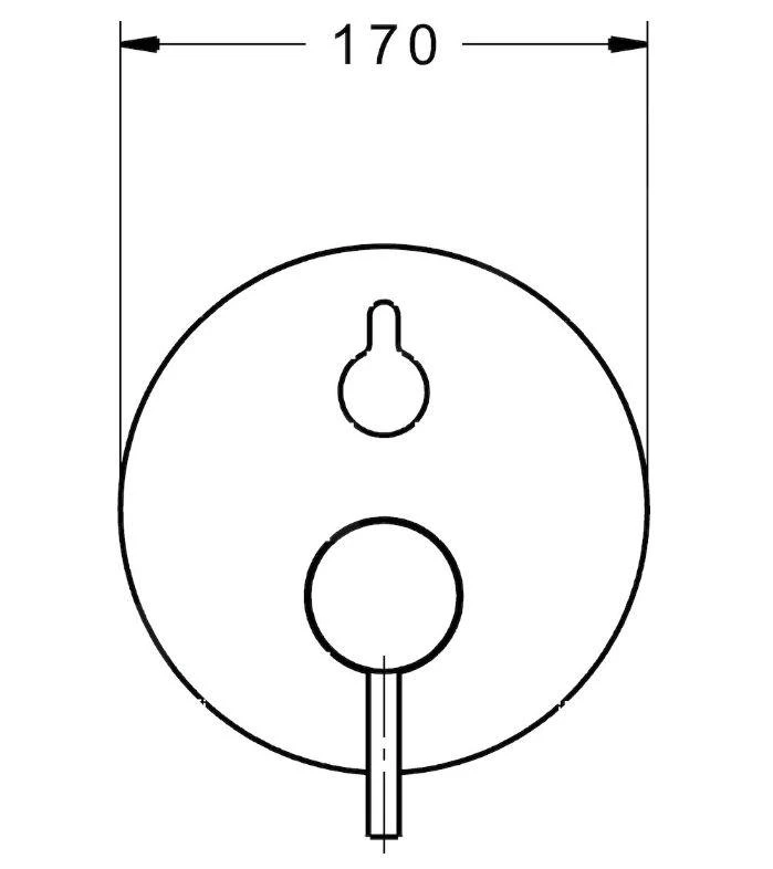 Hansa Vantis Style - Inbouwkraan Voor 2 Uitgangen, Chroom 82609077 2 Hansa Vantis Style - Inbouwkraan Voor 2 Uitgangen, Chroom 82609077 - Afbeelding 2