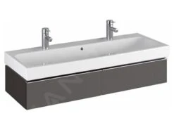 Geberit ICon - Onderkast Voor Dubbele Wastafel Met 2 Laden 1200 Mm, Lava Look 841121000 -Badkamer Luxe bdc30af686b29fc00ee8b271