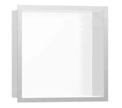 Hansgrohe XtraStoris Individual - Inbouwnis Met Designlijst, 300x300x100 Mm, Mat Wit/geborsteld Rvs 56099800