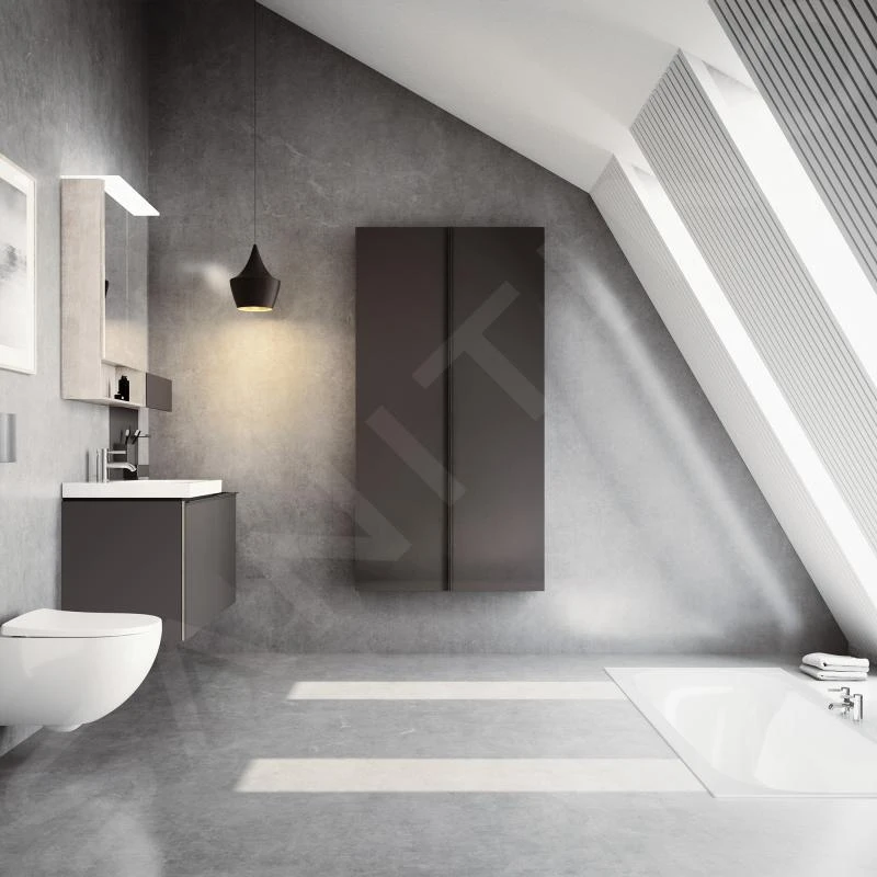 Geberit Acanto - Hoge Badkamerkast 1730x450 Mm, Lava Look 500.637.JK.2 4 Geberit Acanto - Hoge Badkamerkast 1730x450 Mm, Lava Look 500.637.JK.2 - Afbeelding 4