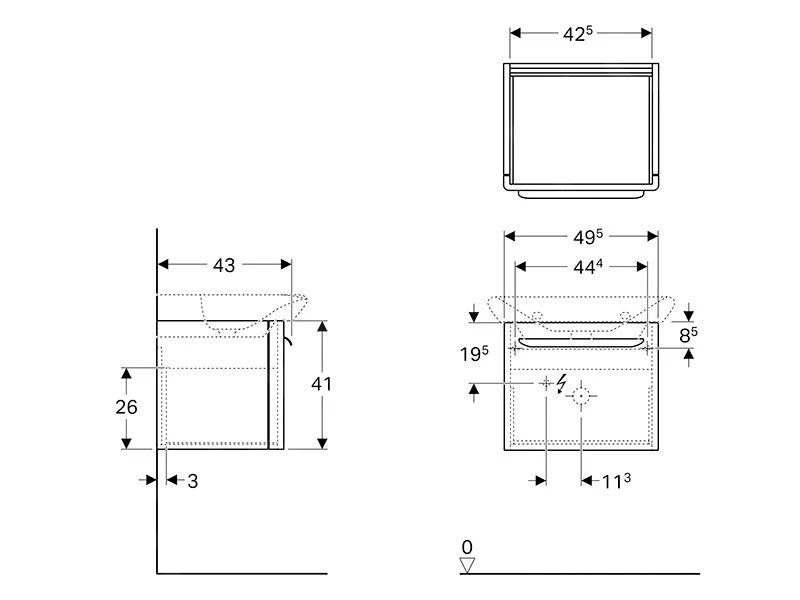 Geberit MyDay - Wastafelonderkast, 495x410x430 Mm, 1 Schuiflade Met LED-verlichting, Taupe Y824061000 2 Geberit MyDay - Wastafelonderkast, 495x410x430 Mm, 1 Schuiflade Met LED-verlichting, Taupe Y824061000 - Afbeelding 2