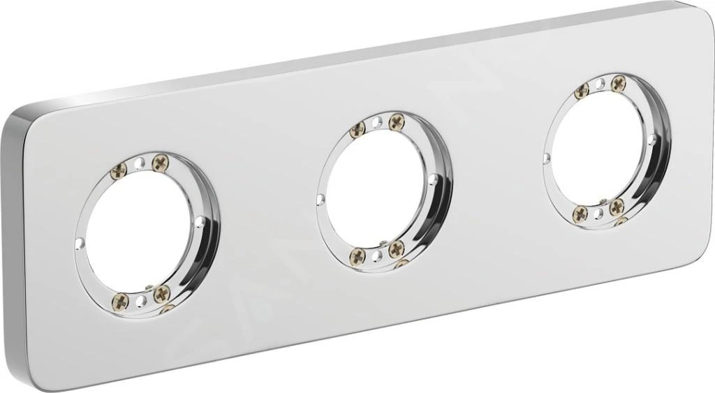 Ideal Standard Archimodule - Afdekrozet 3-gats SOFT 83 X 249 Mm, Chroom A1542AA 1 Ideal Standard Archimodule - Afdekrozet 3-gats SOFT 83 X 249 Mm, Chroom A1542AA