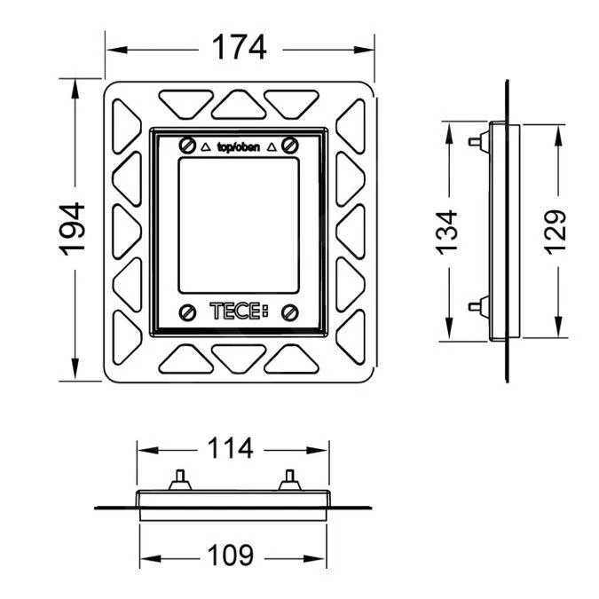 Tece TECEloop - Montageframe Voor Vlakke Inbouw Voor Urinoirbediening, Glazend Chroom 9242649 2 Tece TECEloop - Montageframe Voor Vlakke Inbouw Voor Urinoirbediening, Glazend Chroom 9242649 - Afbeelding 2