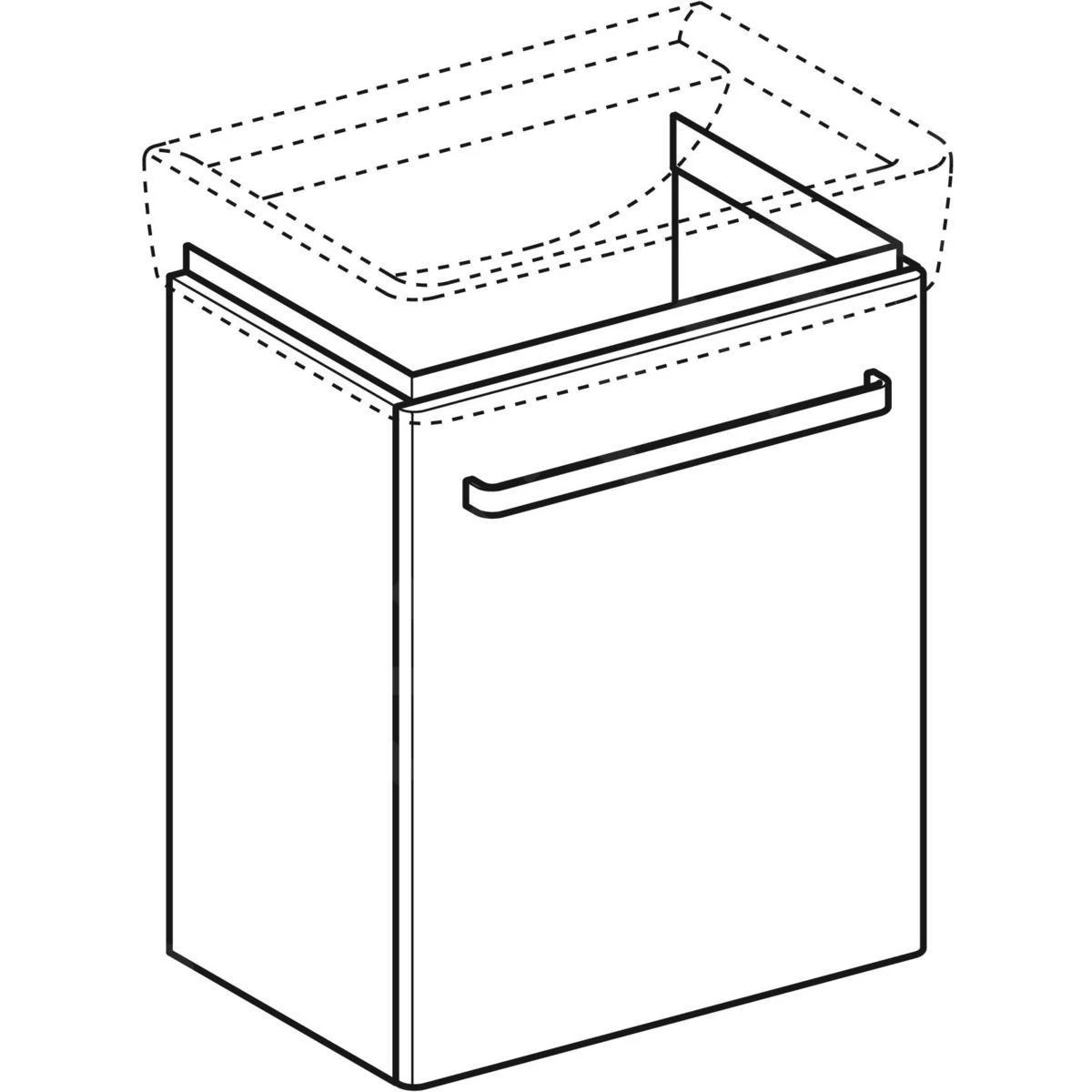 Geberit Selnova Compact - Wastafelkast, 500x367x604 Mm, 1 Deur, Licht Grijs 501.491.00.1 3 Geberit Selnova Compact - Wastafelkast, 500x367x604 Mm, 1 Deur, Licht Grijs 501.491.00.1 - Afbeelding 3