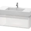 Duravit Ketho - Wastafelonderkast 410x1000x455 Mm, 1 Lade, Glanzend Wit KT669102222
