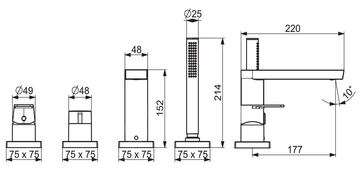 Hansa Stela - Badrandkraan, 4-gats, Chroom 57302473 2 Hansa Stela - Badrandkraan, 4-gats, Chroom 57302473 - Afbeelding 2