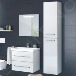 Villeroy & Boch Avento - Hoge Badkamerkast, 350x1760x372 Mm, 2 Deuren, Crystal White A89401B4 -Badkamer Luxe c2898880e0169e9c6244494d
