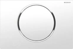 Geberit Sigma10 - SIGMA10 Bedieningsplaat, Wit/chroom 115.758.KJ.5