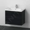 Duravit D-Neo - Wastafelonderkast Met Wastafel, 800x650x480 Mm, 2 Laden, Black Oak DE012101616