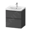 Duravit D-Neo - Wastafelonderkast 625x584x452 Mm, 2 Laden, Grafiet Mat DE4359049490000