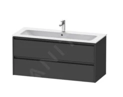 Duravit Ketho.2 - Wastafelkast 550x1210x480 Mm, 2 Laden, Grafiet Mat K25265049490000