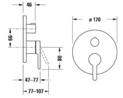 Duravit C.1 - Inbouw Thermostatische Badkraan, Voor 2 Functies, Chroom C15210012010 -Badkamer Luxe c3f69dcf3cee94ede97dae8e