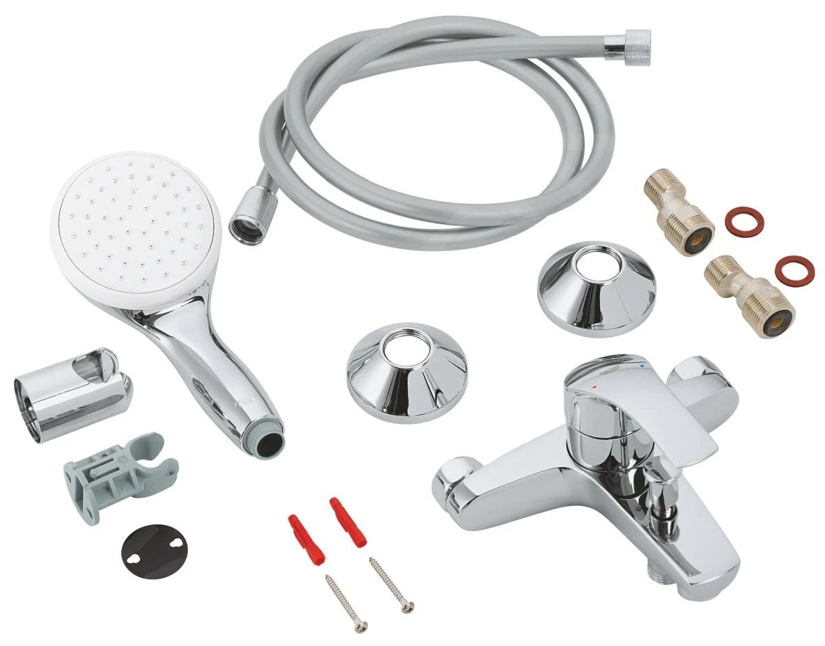 Grohe Eurosmart - Badkraan Met Handdouche, Chroom 3330220A 3 Grohe Eurosmart - Badkraan Met Handdouche, Chroom 3330220A - Afbeelding 3