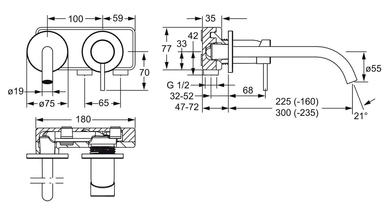 Hansa Public - Inbouw Wastafelkraan, 2-gats, Mat Zwart 5793217133 2 Hansa Public - Inbouw Wastafelkraan, 2-gats, Mat Zwart 5793217133 - Afbeelding 2
