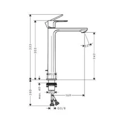 Hansgrohe Rebris E - Wastafelkraan Voor Waskom, Met Waste, CoolStart, Mat Zwart 72581670 -Badkamer Luxe c47007831a968aa00fad2fbc 2