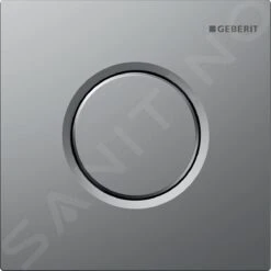 Geberit Spoelsystemen - Urinoirstuursysteem Met Pneumatische Spoelactivering, Bedieningsplaat Type 01, Chroom Mat 116.011.46.5