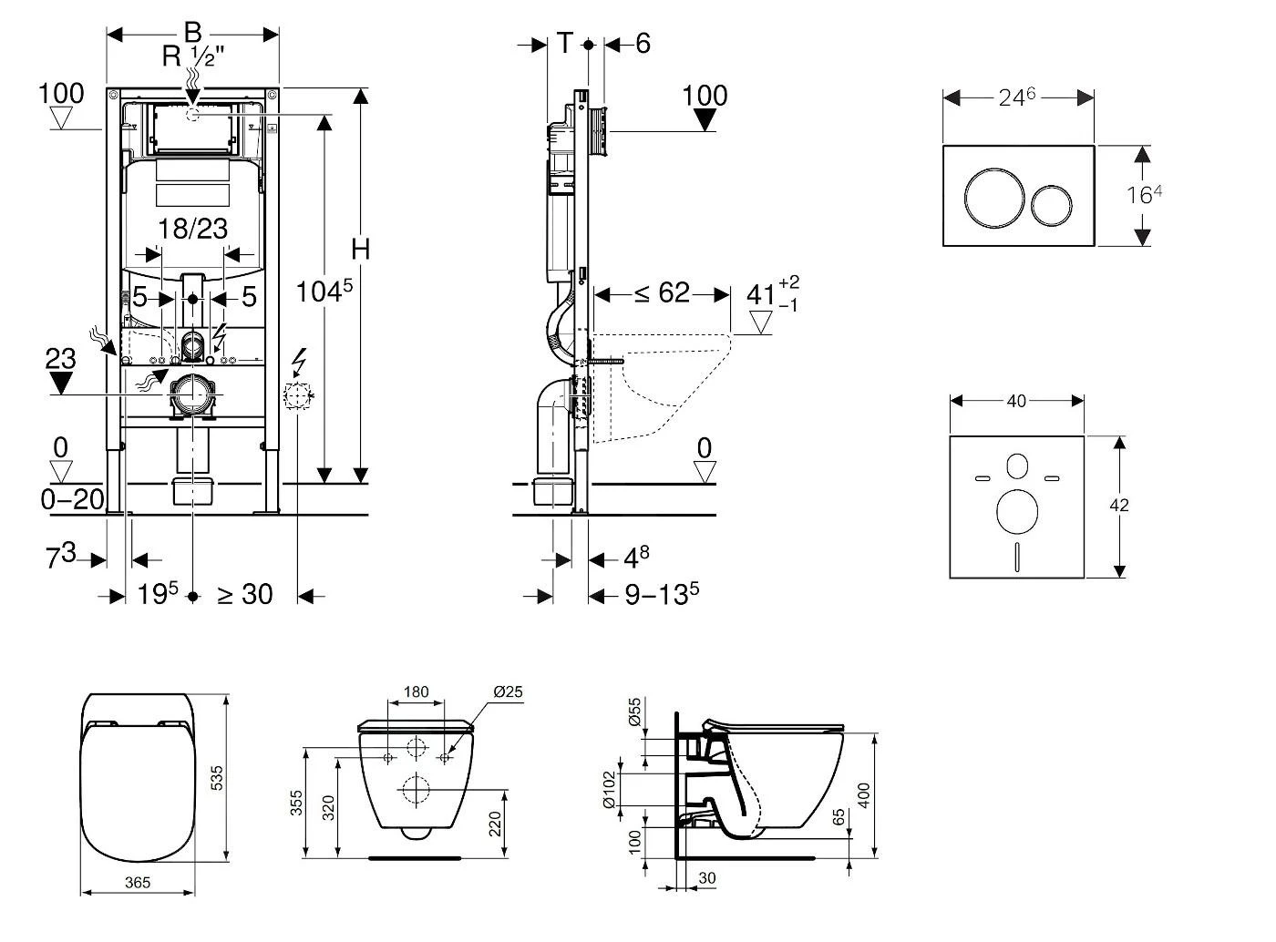 Geberit Duofix - Set Voorwandinstallatie, Toilet En Ideal Standard Tesi Zitting, Bedieningspaneel Sigma20, Aquablade, SoftClose, Wit/glanzend Chroom 111.300.00.5 NU4 2 Geberit Duofix - Set Voorwandinstallatie, Toilet En Ideal Standard Tesi Zitting, Bedieningspaneel Sigma20, Aquablade, SoftClose, Wit/glanzend Chroom 111.300.00.5 NU4 - Afbeelding 2